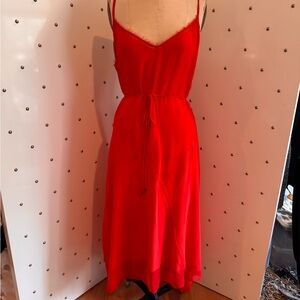 Elie Tahari Vibrant Red Midi Dress